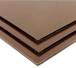 Алюминиевая композитная панель 3мм коричневая Goldstar RAL8002 стенка 0,3, 1500*4000 мм								