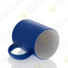 Кружка керамическая хамелеон синяя, субл.печать, Ø82 мм х 95 мм, 330 мл - фото 4                                    title=